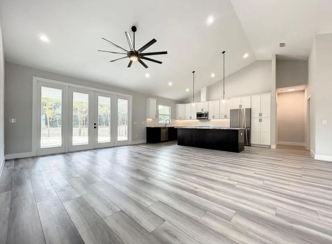 Great room ceiling fan in a Gainesville FL home
