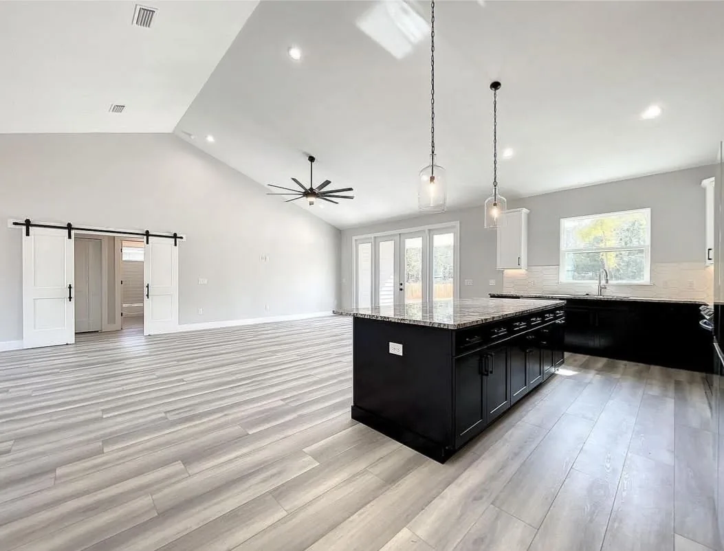 Open-concept kitchen lighting in Gainesville FL