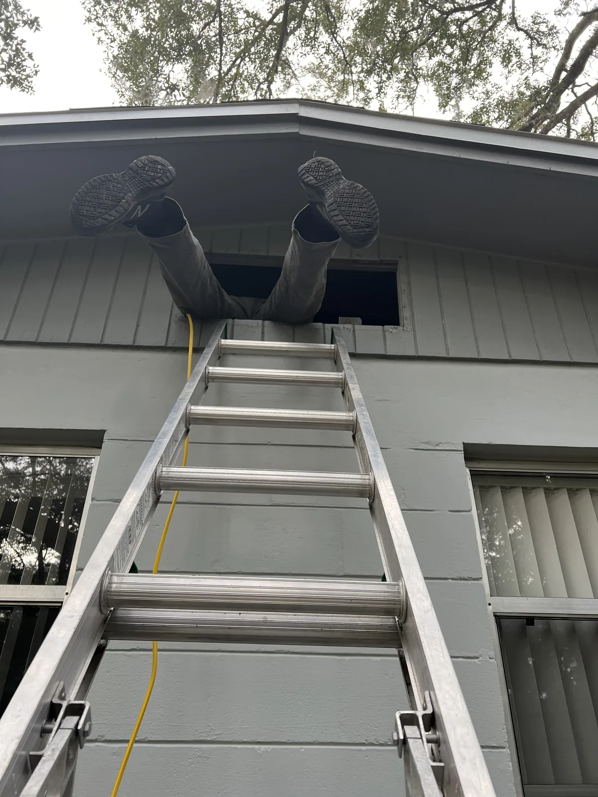 Rooftop electrical service work by 352 Electric in Gainesville, FL